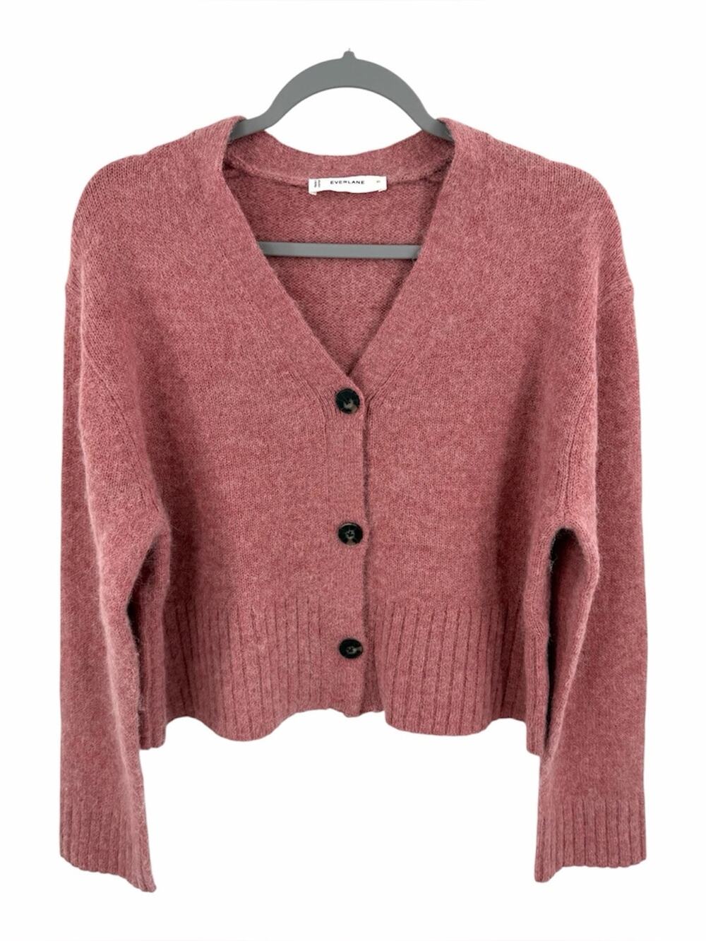 Everlane High V Cropped Cardigan in Alpaca Size XL NWOT